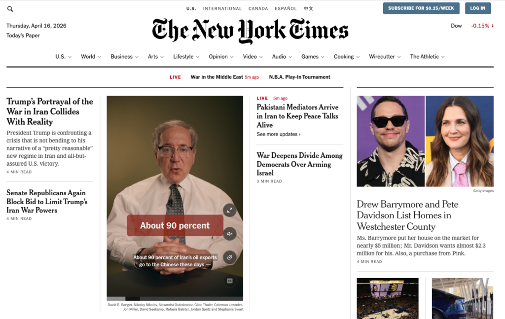Use it as a part of article for the case study about nytimes.com
